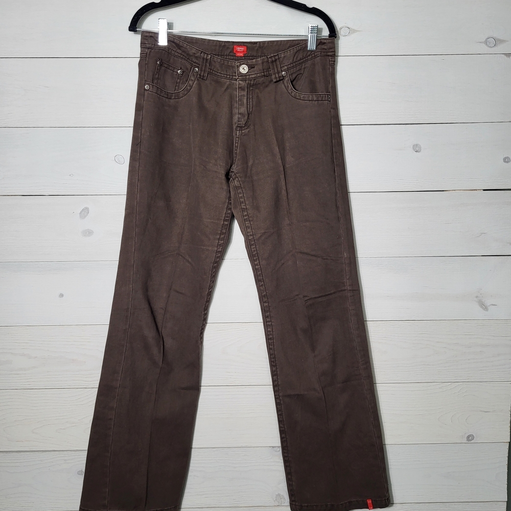 Esprit Wellness Jeans Brown Cotton Denim Y2k.